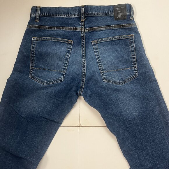 ZARA MAN Mid-Rise‎ (Regular) Tapered Leg Blue Denim Jeans Sz 31 - Picture 4 of 8